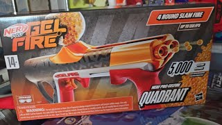 GEL BLASTER REVIEW NERF GELFIRE PRO QUADRANT WITH SLAMFIRE [upl. by Ahsilef185]