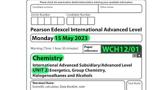 A level  Chemistry  Unit 2  May 2023  Pearson Edexcel [upl. by Pillow541]