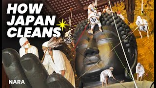 How Japan Cleans a Massive 1300 Year Old Treasure  Inside Todaiji Nara ★ ONLY in JAPAN [upl. by Haimehen209]