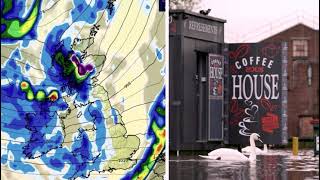 Met Office issues fresh UK weather warning as Storm Ashley to spark 24hour flood chaos [upl. by Airt]