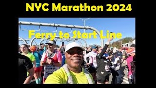 2024 NYC Marathon Race Day Staten Island Ferry to Start Line [upl. by Ecnesse]