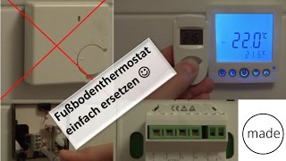 Raumthermostat für Fußbodenheizung  austauschen  anschließen [upl. by Gnanmas372]