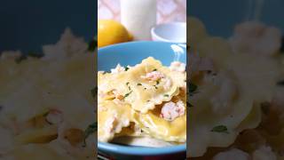 Lobster Ravioli White Wine Sauce easyrecipe [upl. by Dedie]