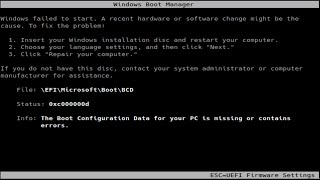 Windows startet nicht Windows Boot Manager zeigt Status0xc000000f [upl. by Rianon]