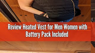 Review Heated Vest for Men Women with Battery Pack Included USB Electric Heating Vest Rechargeable [upl. by Papp]