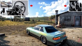 Forza Horizon 5  Drifting 350BHP Silvia S13 w900° Steering Wheel Setup [upl. by Meave]