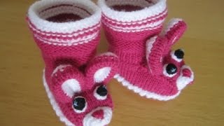 Baby  Kleinkindern Pantoffeln stricken [upl. by Hulton]