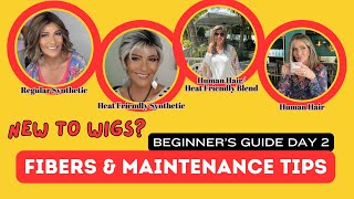 NEW to WIGS BEGINNERS GUIDE DAY 2 WHICH FIBER TO CHOOSE amp MAINTENANCE TIPS [upl. by Doelling]