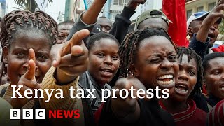 Protests in Nairobi over Kenya governments tax hikes  BBC News [upl. by Aneres]