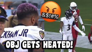 Odell Beckham Jr HEATED amp THROWS HELMET 🤬😰 Ravens vs Cardinals 2023 highlights [upl. by Ennayllek481]