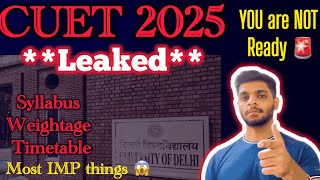 CUET 2025 The Ultimate Guide Everything Covered NovDec Strategy 🔥 [upl. by Ginger]