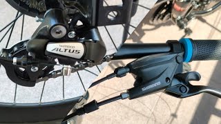 Монтиране на Shimano Altus RDM310 и Shimano ST EF505  BR MT200 на Китайския Велосипед [upl. by Nylecsoj]