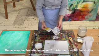 Strukturpaste selber herstellen acrylmalerei für Anfänger Tutorial painting [upl. by Neumeyer]