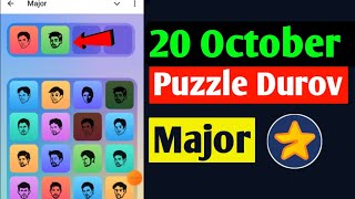 20 October Major puzzle durov Solved Today  Major Daily combo card 20 October  Major Puzzle [upl. by Kreda58]