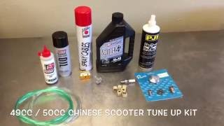 Chinese scooter tune up  service kit [upl. by Aisek]