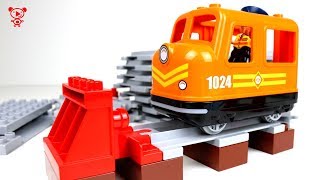 Trains video  Lego duplo cargo train 10875 toys review [upl. by Nhguavahs]