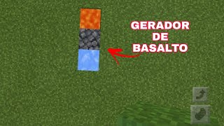 Como FAZER UM GERADOR DE BASALTO no minecraft [upl. by Deidre]