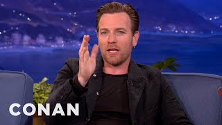 Ewan McGregor Buzzed Scotland In His Brothers Fighter Jet  CONAN on TBS [upl. by Tallulah]