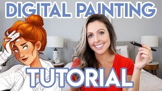 DIGITAL PAINTING TUTORIAL FOR BEGINNERS [upl. by Abramson235]