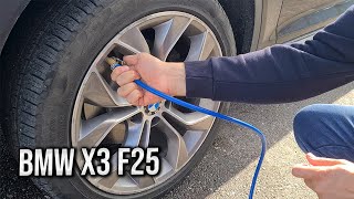 How to Inflate Tyres and Reset TPMS BMW X3 F25 [upl. by Aurthur]