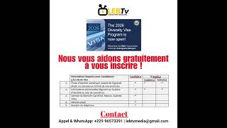 ASSISTANCE GRATUITE À LINSCRIPTION POUR LA LOTERIE VISA 2026 [upl. by Enetsirhc575]