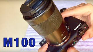 Canon M100 Mounting Lenses Keep Lens dustfree EOS Mirrorless CameraReview Complete demoUnmount [upl. by Nilre469]