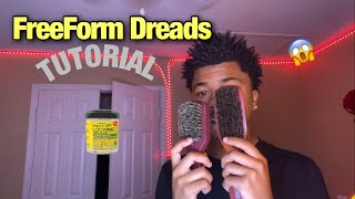 HOW TO GetStart Freeform Dreads WBrush or Towel SHORT HAIR METHOD [upl. by Purcell672]