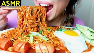 No Talking ASMR CHEESY Black Bean Noodles  FIRE Ramen recipe 자장면 먹방 Jajangmyeon Part 2 [upl. by Ilse]