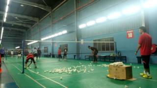 Nazman training Badminton with RHBC [upl. by Adnarym]