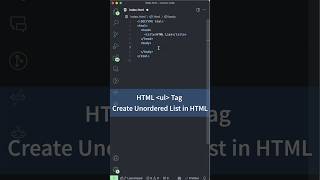 Create Unordered Lists in HTML ul Tag  HTML Tutorial for Beginners html [upl. by Guod980]