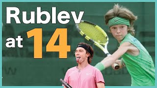 Andrey Rublev at 14 years old 丨Junior Matches Highlights [upl. by Nitsir]