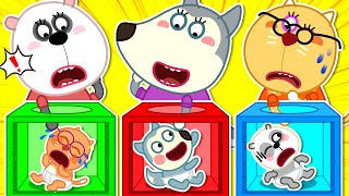 Mom Dont Choose the Wrong Mystery Box  Mommy Wolf Family Fun Playtime  Cartoons for Kids [upl. by Ybab149]