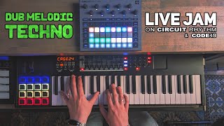 DUB MELODIC TECHNO  LIVE JAM Novation Circuit Rhythm MAudio CODE49 [upl. by Nidorf800]