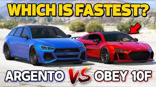 GTA 5 Online  ARGENTO VS 10F Which is Fastest OBEY [upl. by Seiber896]