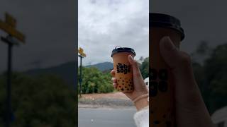 Bubble tea 🧋 first try in 📍Wayanad 😬🧋😄foodshorts shortvideo bubbletea [upl. by Einimod956]