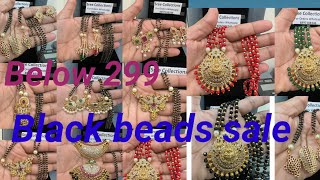 Orders WhatsApp 8897188346 one gram gold jewellery in black beads sale offer [upl. by Vasily975]