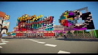 Minecraft Walt Disney Studios recréation  RocknRoller Coaster [upl. by Sura]