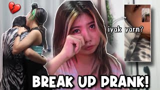 BREAK UP PRANK  SURPRISE ON MY BOYFRIEND nagkaiyakan kami  Shaina Denniz [upl. by Ytisahc]