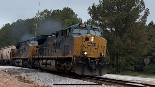 CSX train at dividend dr in Senoia [upl. by Bulley]