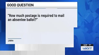 Good Question How much postage is required to mail an absentee ballot [upl. by Recneps]