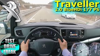 2021 Peugeot Traveller L3 20 BlueHDi 177 PS TOP SPEED AUTOBAHN DRIVE POV [upl. by Cykana571]