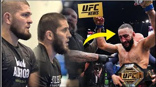 REAKSI KHABIB DAN MAKHACHEV MELIHAT BELAL JADI JUARA KELAS WELTER🔥 BELAL JUARA [upl. by Atiuqet]