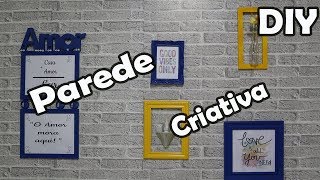 QUADROS CRIATIVOS  Faça Você mesmo  PAREDE com PLÁSTICO AUTO ADESIVO [upl. by Ahsenrad]