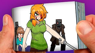 Pillagers VS Steve amp Alex  Minecraft anime  Minecraft Animation Story [upl. by Carmine565]