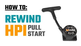 How To Rewind a HPI Nitro Pull Start [upl. by Lleinad137]