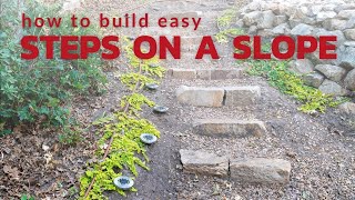 BUILDING STEPS INTO A HILL  HOW TO BUILD STEPS ON A SLOPE  HOW TO BUILD LANDSCAPE STAIRS [upl. by Iramo626]