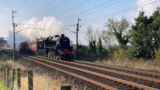 LMS 44871 Defies the Chaos on the West Coast Mainline with The Cumbrian Coast Express 51024 [upl. by Jessamine]