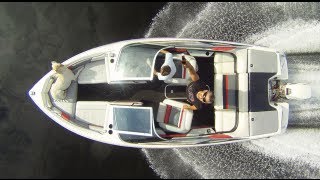 HD Bayliner Arriva 21 Bowrider GoPro pole mount 12 speed Johnson 115 outboard [upl. by Sihunn]