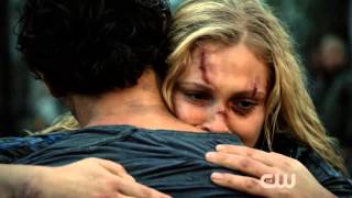 The 100  Bellamy and Clarke reunion scene  2x05 [upl. by Vince]