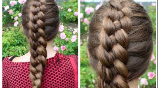 Dutch 4strand braid tutorial  HairAndNailsInspiration [upl. by Krenek]